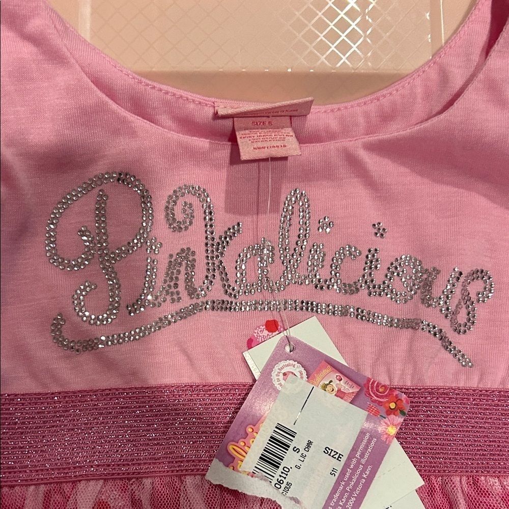 Pink Dress with Glittery Logo - Picture 2 of 4